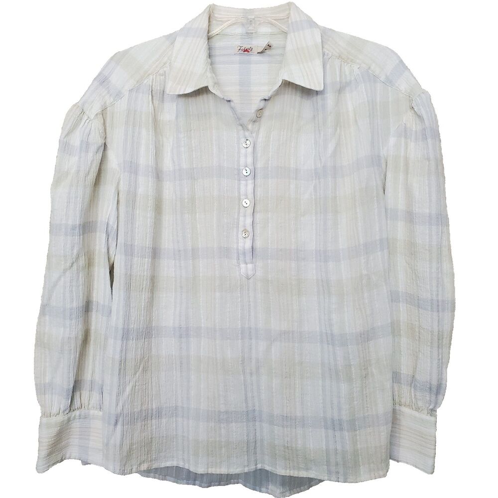 Faherty White and Gray Plaid Button Down